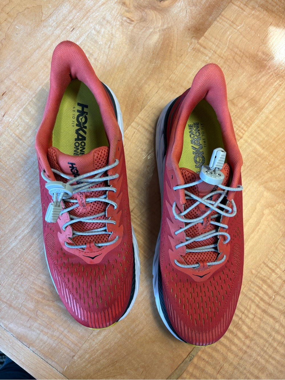 Hoka Men's Red Coral Clifton 7 Running Shoes